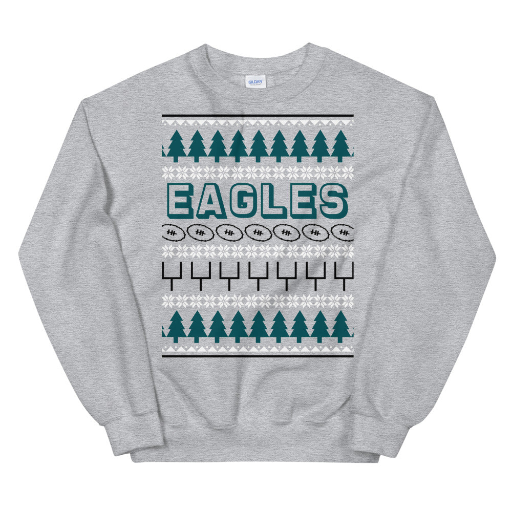 eagles christmas sweater with lights