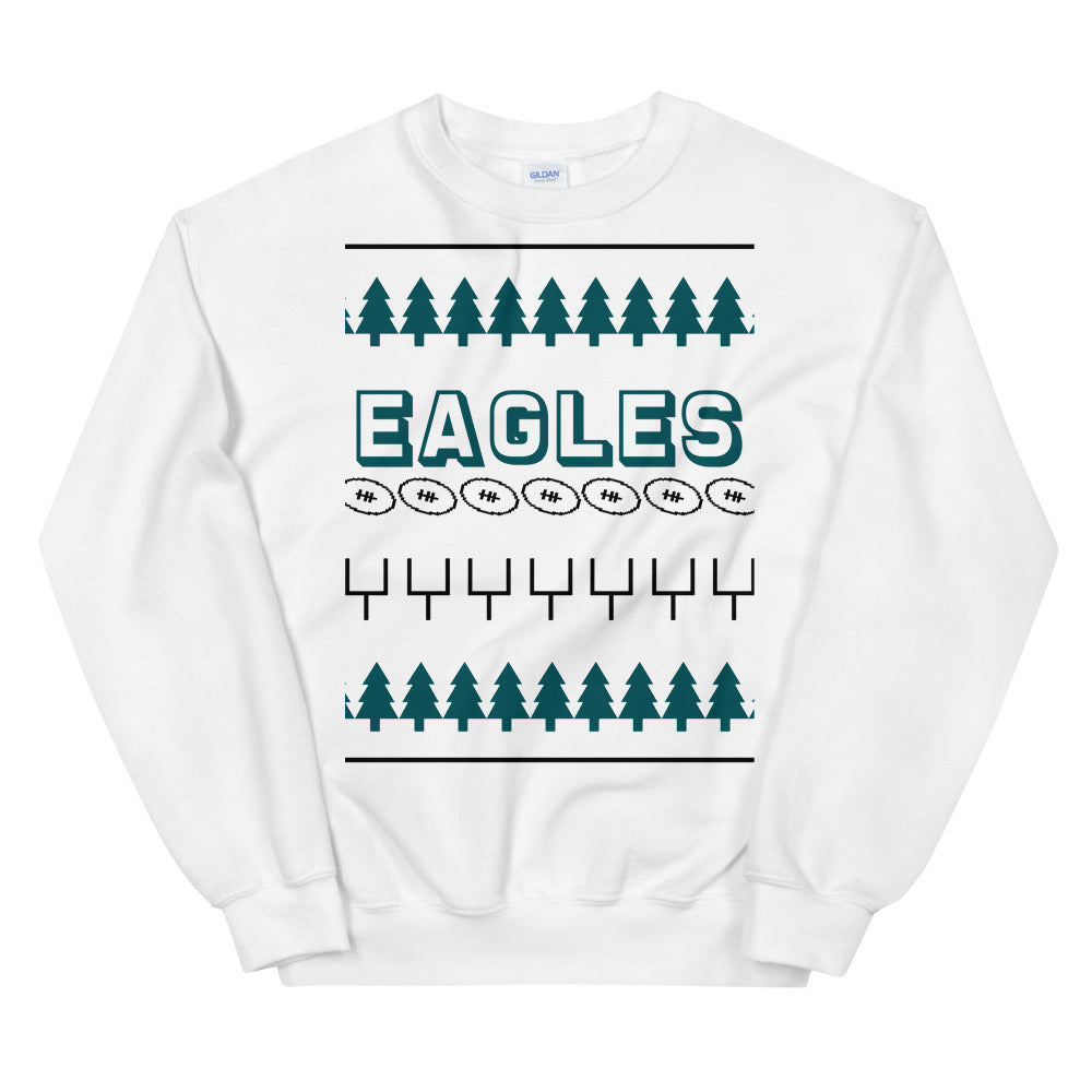 Philadelphia Sports Nation Phi NFL Ugly Christmas Sweater White / L
